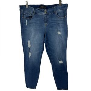 Torrid Jeggings distressed skinny jeans, size 24 R